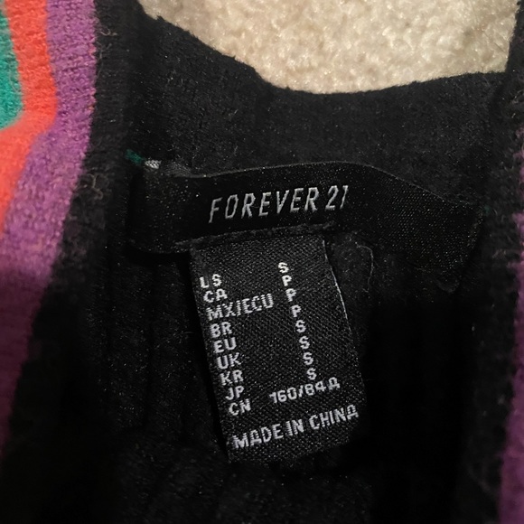 RETRO NEON ON BLACK KNITED CROP TANK - Picture 3 of 4